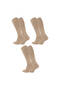 Travel Socks, 3 Pieces, 35-38, 65% Cotton Socks, Beige - 2