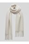 Set of 2 Puffy Off-White Burgundy Soft Textured Women's Scarf Shawl Shoulder Wrap 50X190 cm - 3