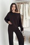 Basic Oversized Boat Neck Knitwear Bottom-Top Set Aw25Au0024 - 3