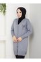 Women's Long Sleeve Knit Cardigan with Stone Detail on the Chest and Buttons - 5