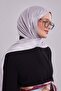 Silver Knitted Pattern Jacquard Shawl - 3