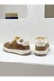 26K372-2 Double Lace-Up Fur Lined Genuine Leather Sneaker Sports Shoes for Women - 5