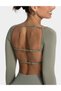 Women's Back Detailed Sports Long Sleeve Crop - 4