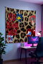 Leopard Pattern Aesthetic Wall Covering – High-Quality Fabric, Gamer Room Decor Tapestry Wall Carpet - 2