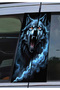 Car Door Pole Covering Foil Sticker Alpha Wolf 25X50Cm - 3