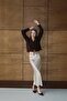 Long Sleeve Brown Knit Cardigan with Tie Detail - 2