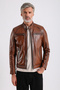 Maroquin Leather Derby Men's Leather Coat