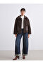 Brown Jacket Collar Women's Teddy Coat - 2