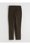 Narrow Fit Velvet Women's Trousers - 6