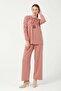 Hatunatila Hera Fabric Front and Sleeves Are Authentic Embroidered Tassel Detailed Double Suit 7665 Powder - 5