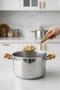 Bambum Mundo 3 Piece Bamboo Handle Steel Kitchen Utensil Set Spoon Colander Ladle - 4