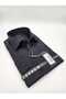 Regular Black Plain Men's Shirt Stretch Fabric Stretch Fabric Ar052012-24 - 3