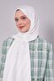 Ecru knit pattern jacquard shawl - 2