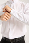 White Oversize Cotton Linen Textured Men's Shirt - 6