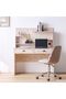 Bliss Study Desk with 2 Drawers & Hutch - Oak & Pink Engineered Wood, 55x131x110cm, 5 Year Warranty - 6