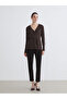 V-Neck Belted Women's Cardigan - 2