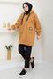 Women's Hooded Crest Detailed Boucle Jacket - 3