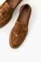 Stylish and Comfortable Genuine Leather Women's Shoes – Tan Suede Design - 3