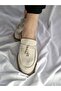 Stylish and Comfortable Genuine Leather Women's Shoes – Light Beige Suede Design - 4