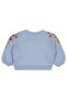 Shoulder Flower Embroidered Sweatshirt for 2-5 Years Old - Blue - 2
