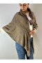 Knitwear Pompom Patterned Soft Women's Poncho