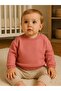 Heart Embroidered Basic 6-18 Months Sweatshirt - Orange 12-18 Months - 3