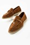 Stylish and Comfortable Genuine Leather Women's Shoes – Tan Suede Design - 2