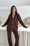 Basic Oversized Wick Knit Detailed Knitwear Bottom-Top Set Aw25Au0025