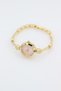Style Pearl/Gold Luxury Watch, Pearl Pink Zircon Stone Steel Watch - 3