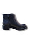 Black Women's Boots with Zipper, Thick Heels, Warm Lining, Genuine Leather - 3