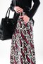 Women'S, Black Fuchsia Ecru Ethnic Patterned, Pocketed 100% Cotton Woven Summer Hijab Pantskirt _2272 - 4