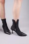 Vi̇rrey Skin g Paneled Strech Heeled Boots Black - 4
