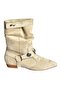 V380519002 Beige Suede Flat Sole Comfortable Fit Women's Boots - 6