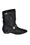 V380519002 Black Suede Flat Sole Comfortable Fit Women's Boots - 7