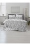 Mix Gray Single Ranforce Cotton Fitted Sheet Duvet Cover Set