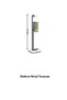 Modern Metal Design Pedestal Bathroom Hanger and Toilet Paper Holder Set 105X25X15 - 3
