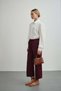 Women's Hidden Placket Crepe Balloon Sleeve White Shirt - 3