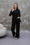 Waist Drawstring Pocket Detailed Zippered Modal Double Suit