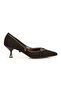 Women's Black Bow Detailed Stone Stiletto - 2