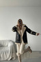 Women's Faux Leather Fur Detailed Coat - 3