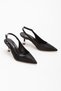 Women's Pointed Toe Style Heeled Evening Dress Shoes and Bag Set - 7