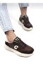 25K318-4 Women's Thick Sole Leather Sports Shoes - 6