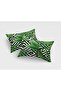 2 Pieces Leaf Pattern Digital Printed Rectangular Throw Pillow Covers