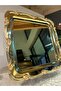 6 Pieces Rose Stripe Gold Square Metal Coffee Presentation Tray - 3