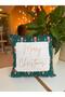 Merry Christmas Written Christmas-Themed Double-Sided Suede Throw Pillow Cover - Christmas Throw Pillow Cover - 3