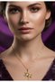 New Season Gold Color Chain Sun Model Gold Color Chain Trend Steel Necklace