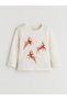 Crew Neck Christmas Themed Girls' T-Shirt