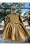 Gold Bow Winter Children's Evening Dress - 4