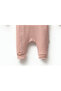 2-Piece Baby Girl Romper with Hat and Lace Detail - 3