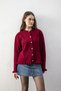 Ruffle Detail Long Sleeve Crew Neck Knitwear Cardigan - Thin Ruffle Mohair Puffy Cardigan - 7